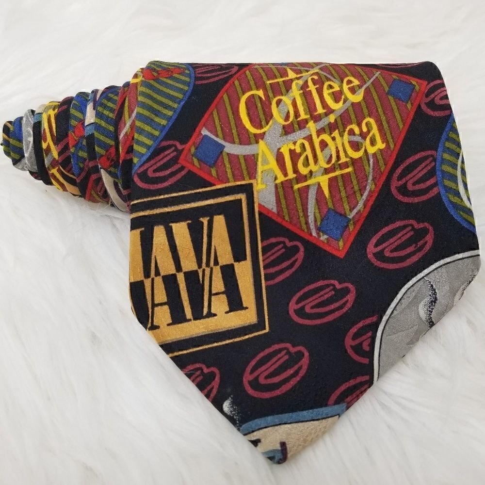 Ralph Marlin RM Style Coffee Labels Tie Espresso